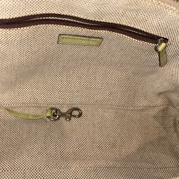 Dooney & Bourke  Vintage  alligator Satchel  Leather  Lt. Green  Front pocket - Picture 15 of 15